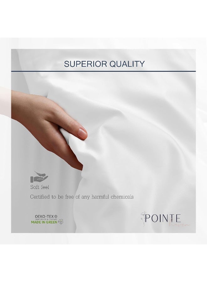 Pointehaven Bedding 4 Pieces King 100 Cotton Percale Sheets Printed Bed Sheet  Pillowcase Sets Soft Cotton Bed Sheets Set Fits Mattress 19 inches Deep Pocket King Cedar - Image 5