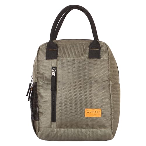Outrider Polyester Jumbo Lunch Bag,Lunch Bag for Office Men, Women and Kids, Quality Tiffin Bag for School, Picnic, Work, Carry Bag for Lunch Box, 12 Liters, Olive Green - Image 1