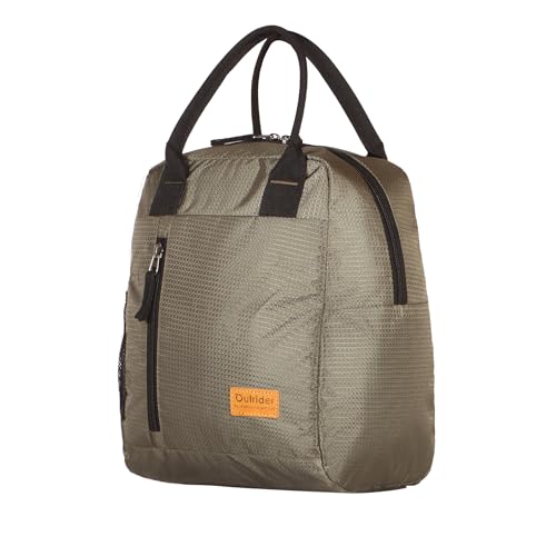 Outrider Polyester Jumbo Lunch Bag,Lunch Bag for Office Men, Women and Kids, Quality Tiffin Bag for School, Picnic, Work, Carry Bag for Lunch Box, 12 Liters, Olive Green - Image 4
