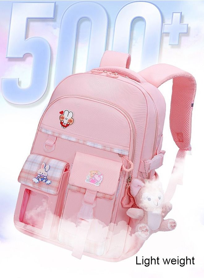 حقيبة ظهر مدرسية للبنات مع مقصورات للفتيات المراهقات والأطفال والطلاب الابتدائية وحقيبة مدرسية للأطفال