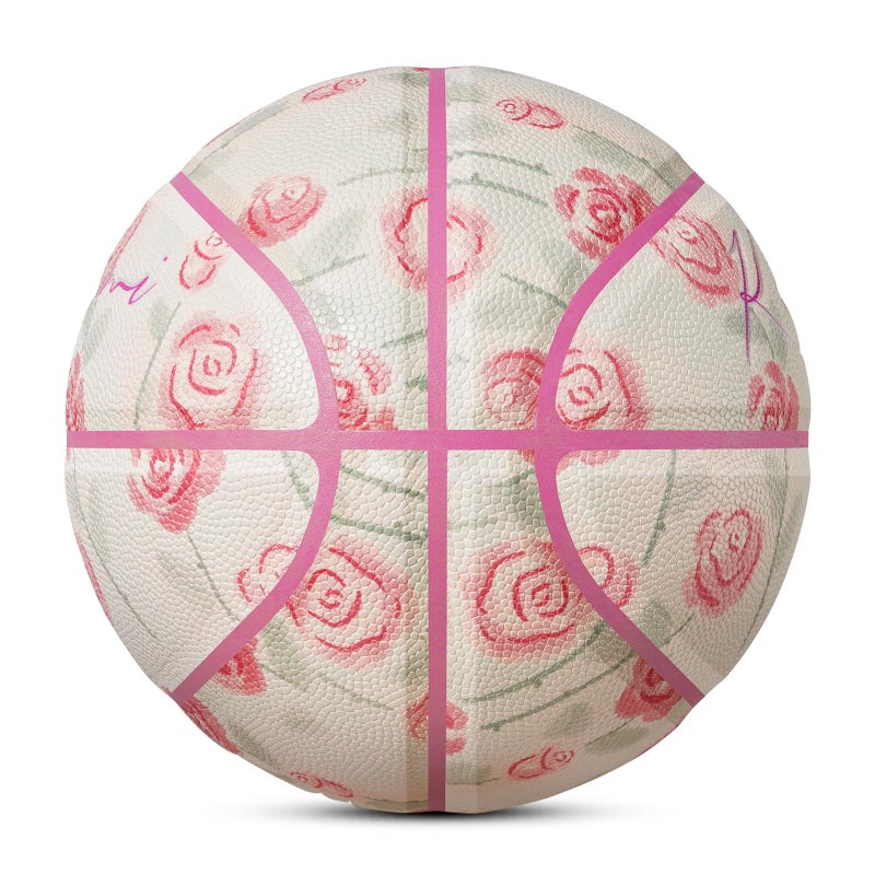 Kuangmi Pink Rose Basketball, Pink Basketball Size 6 Women's, Colorful Street Ball,Indoor & Outdoor - Image 3