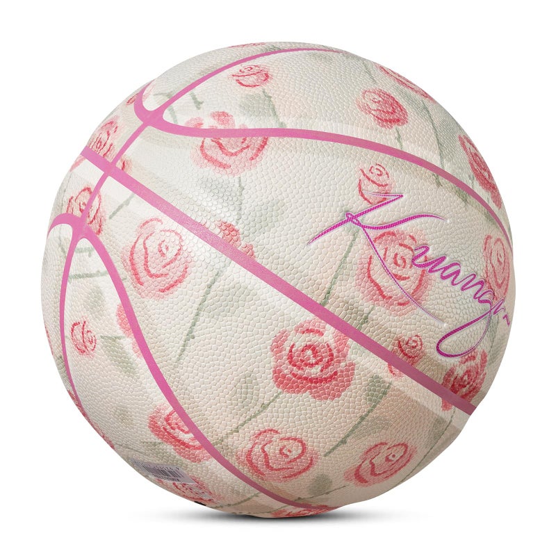 Kuangmi Pink Rose Basketball, Pink Basketball Size 6 Women's, Colorful Street Ball,Indoor & Outdoor - Image 2
