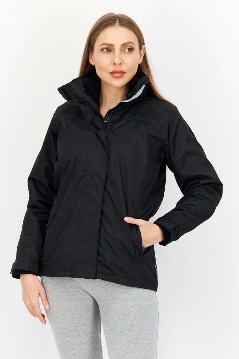 Trespass Women Plain Bomber Jacket, Black - Image 1