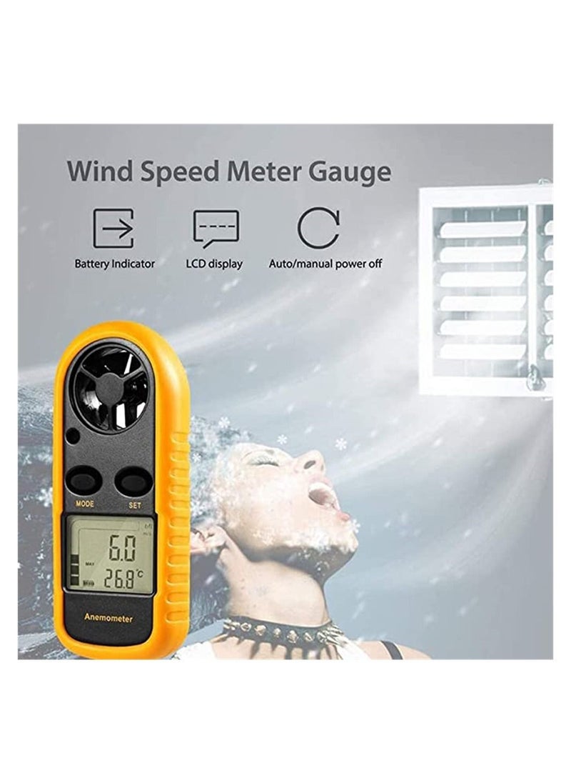 Y&D - Handheld Wind Meter Small Digital Pocket Airflow Speed Tester Measuring Instrument Temperature Test - Image 1