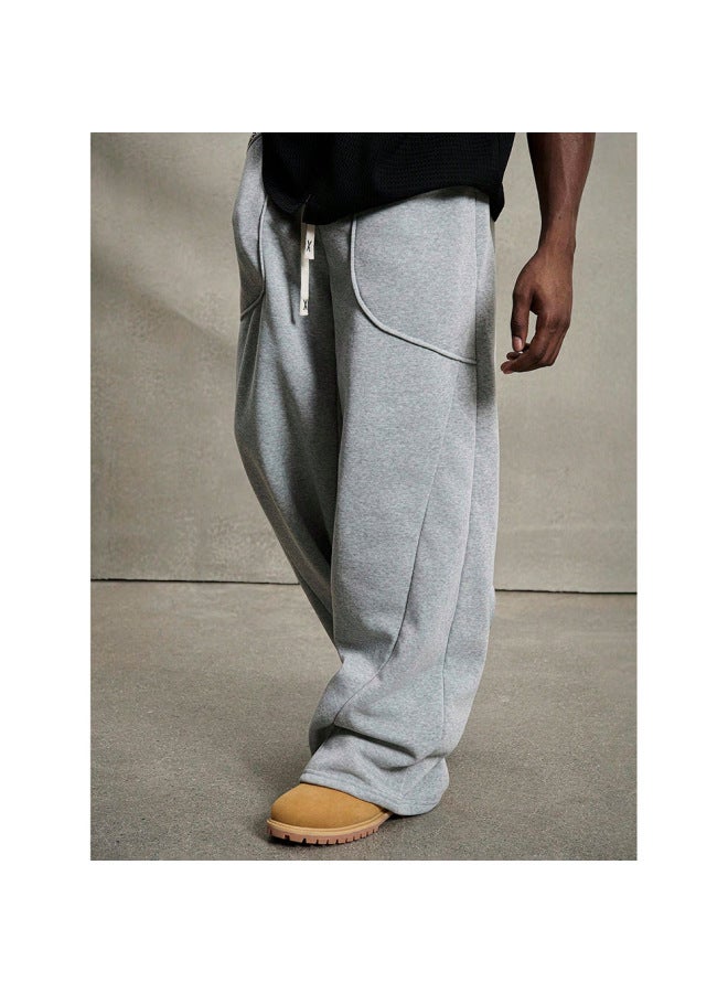 New European And American Casual Pants For Men, Loose Sports Pants, Versatile Wide-leg Trousers - Image 3