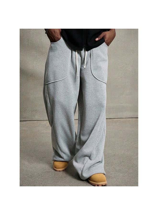 New European And American Casual Pants For Men, Loose Sports Pants, Versatile Wide-leg Trousers - Image 1