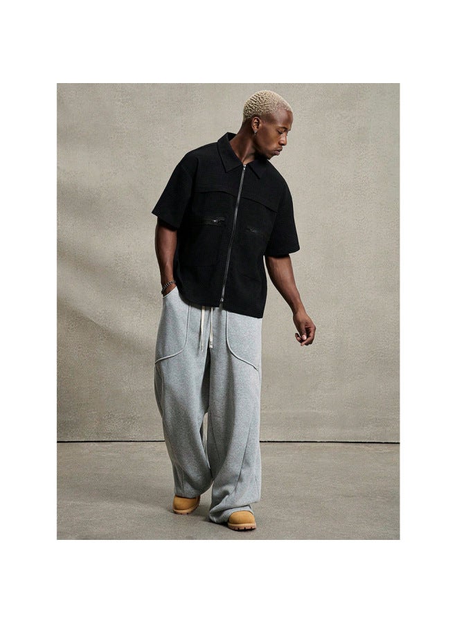 New European And American Casual Pants For Men, Loose Sports Pants, Versatile Wide-leg Trousers - Image 5