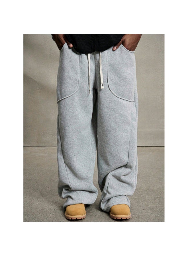 New European And American Casual Pants For Men, Loose Sports Pants, Versatile Wide-leg Trousers - Image 2