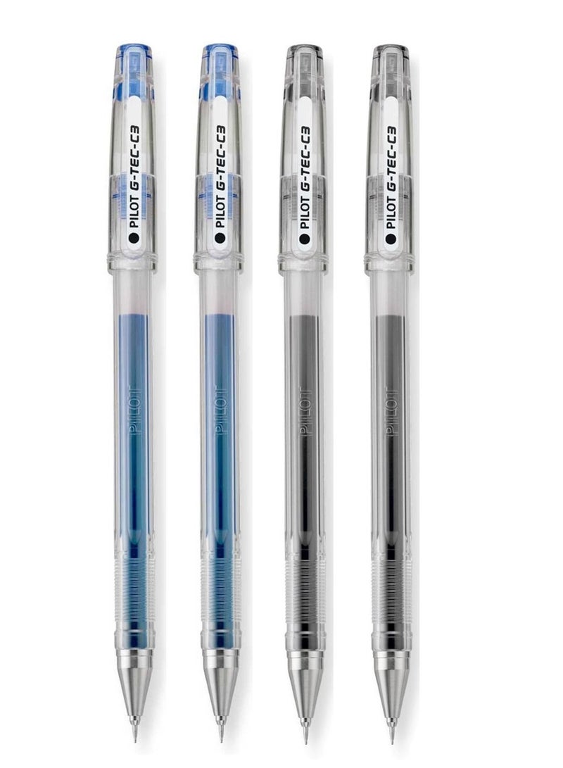 PILOT قلم رولر ميكرو فاين 4 قطع رأس 0.3 مم متعدد الألوان - Image 1