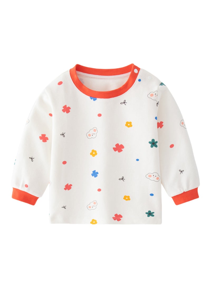 Baby Lounge Set - Cotton Rich Long Sleeve Top & Pants, Soft Knit, 3 Cute Prints, Medium Weight - For 6-36 Months  - Image 3
