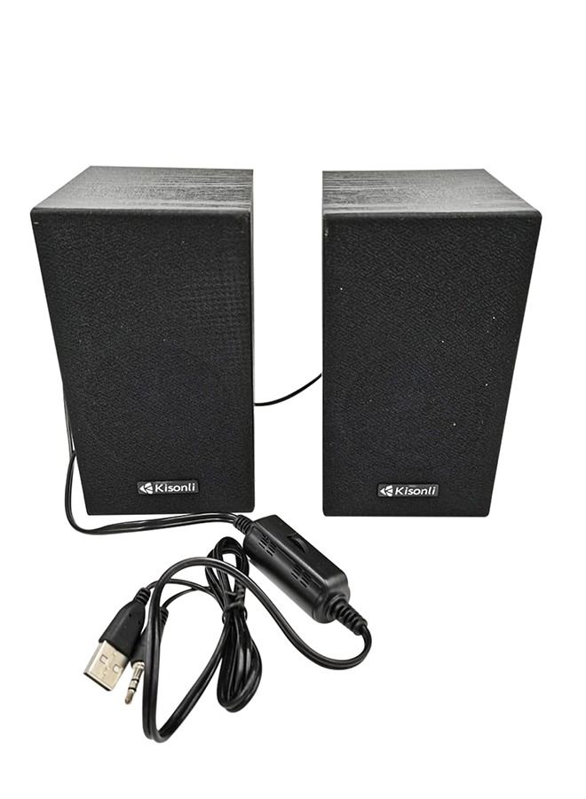 Kisonli Multimedia 2.0 Channel Mini USB Computer and Mobile Speaker T-011 - Image 4