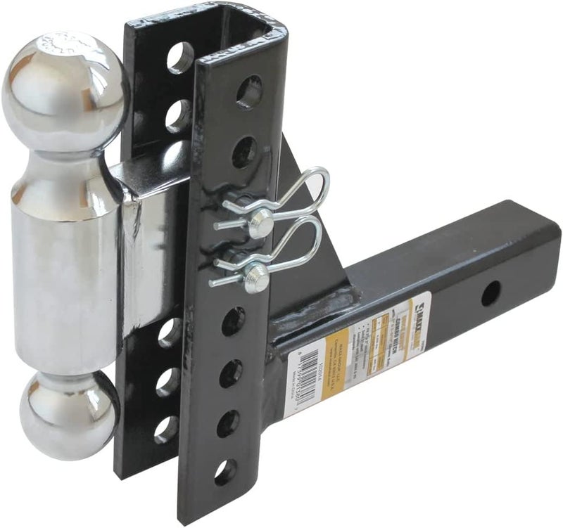 MaxxHaul 70380 Black/Chrome Adjust Dual Ball Mount - Image 1
