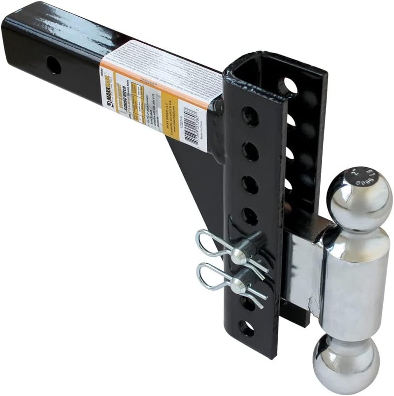 MaxxHaul 70380 Black/Chrome Adjust Dual Ball Mount - Image 3