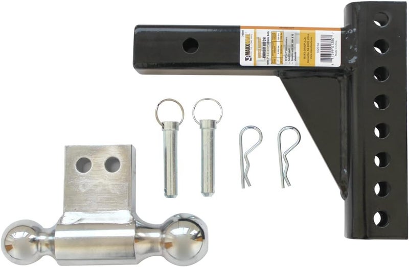 MaxxHaul 70380 Black/Chrome Adjust Dual Ball Mount - Image 2
