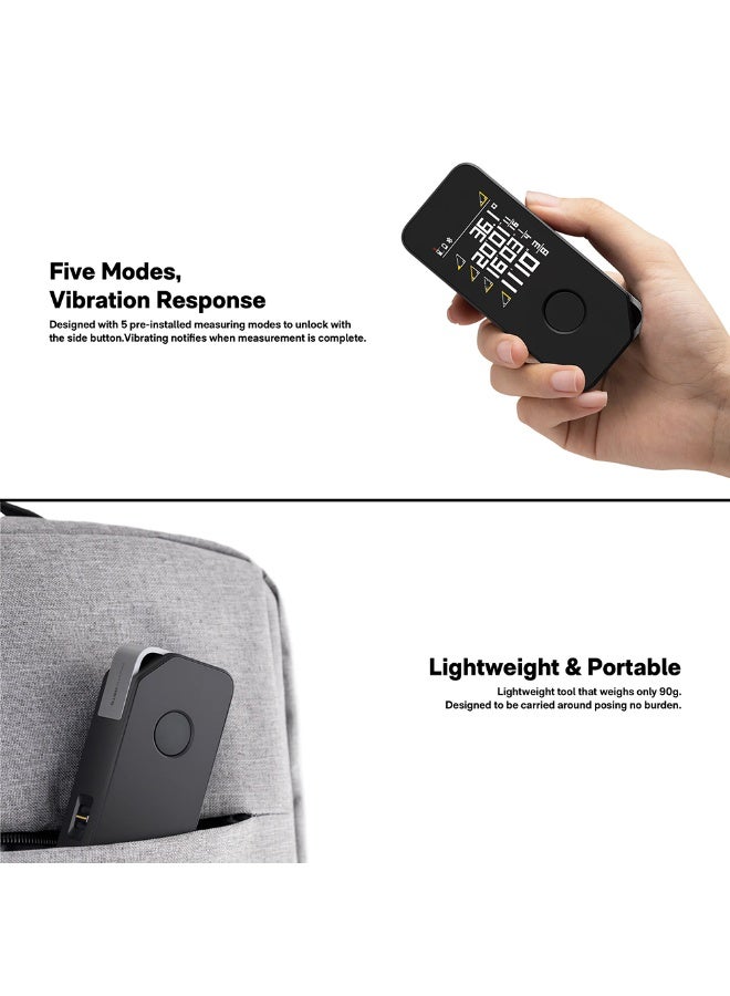 هوتو جهاز قياس ليزر برو، 50 مترًا (164 قدمًا) بعيد المدى، مقياس ليزر رقمي، 5 أوضاع قياس، دقة عالية 2 مم، تصميم جيب خفيف الوزن، سهل القراءة، شاشة ملونة، أعمال يدوية واحترافية - Image 4