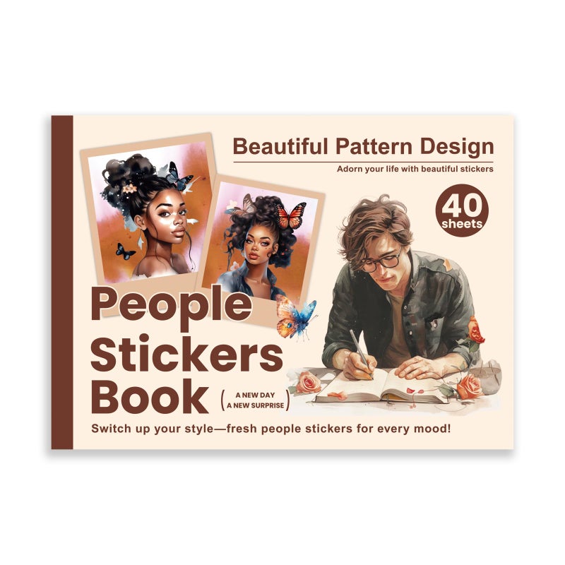 Prstincol 289pcs Planner Stickers,People Stickers for Junk Journal Kit,40 Sheet Scrapbook Supplies with Junk Journal Supplies and Washi Tape Sticker for Planners, Bullet Journal, Mixed Media Art - Image 1