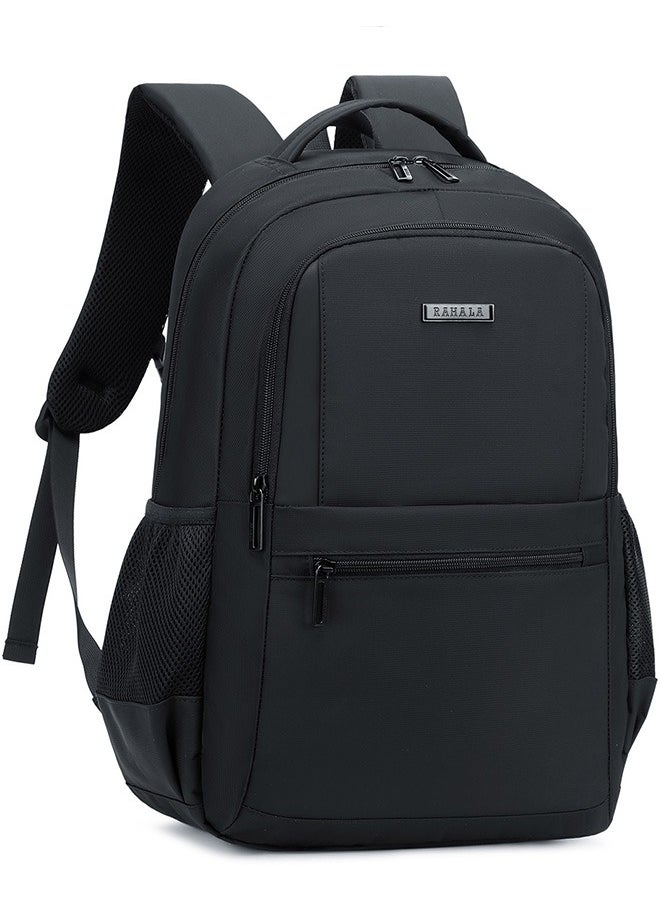 RAHALA 809 Business Professional Office Travel Laptop School Work Daily Use Backpack – Water-Resistant USB Charging Port Fits 15.6-inch Laptops - Black  - Image 1