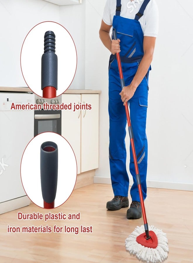 GRAREND Spin Mop Replacement Handle-Mop Stick Compatible with O Ceda Spin Mop, 4-Section 30" to 58" Mop/Broom/Brush Replacement Handle, EasyWring Mop Handle for Floor Cleaning(Mop Head&Base not Include) - Image 4