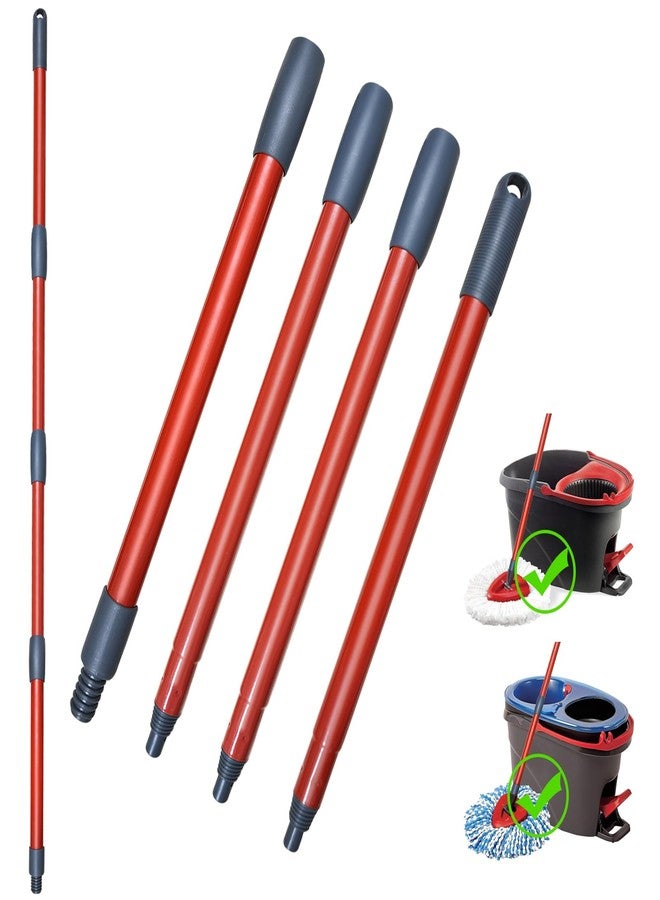 GRAREND Spin Mop Replacement Handle-Mop Stick Compatible with O Ceda Spin Mop, 4-Section 30" to 58" Mop/Broom/Brush Replacement Handle, EasyWring Mop Handle for Floor Cleaning(Mop Head&Base not Include) - Image 1