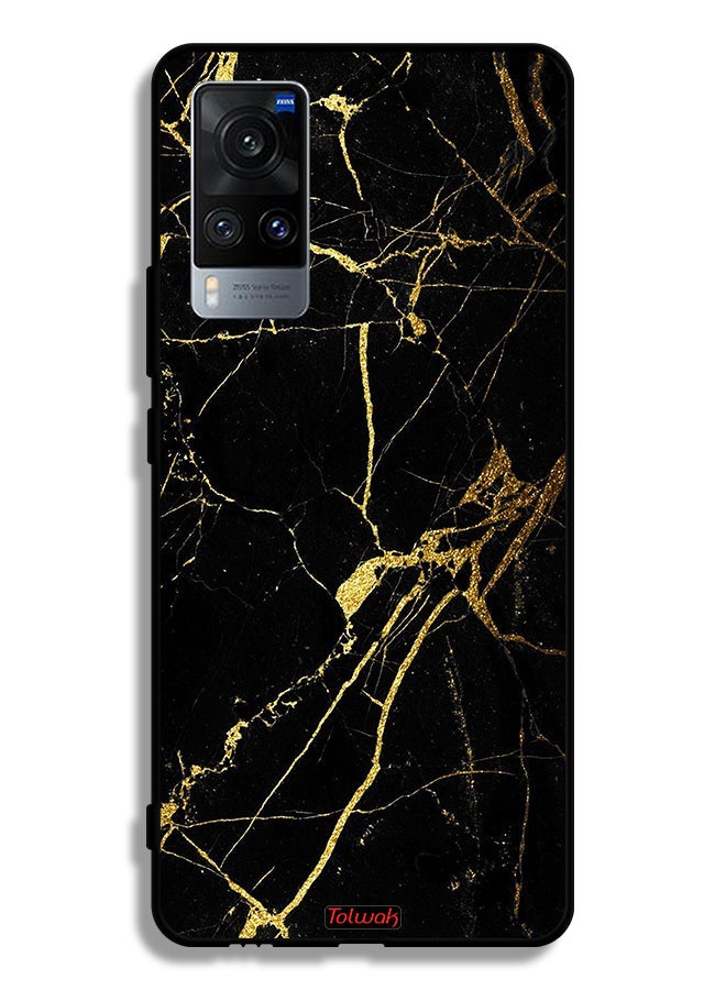 Tolwak Vivo X60 Protective Case Cover Crack Marble - Image 2
