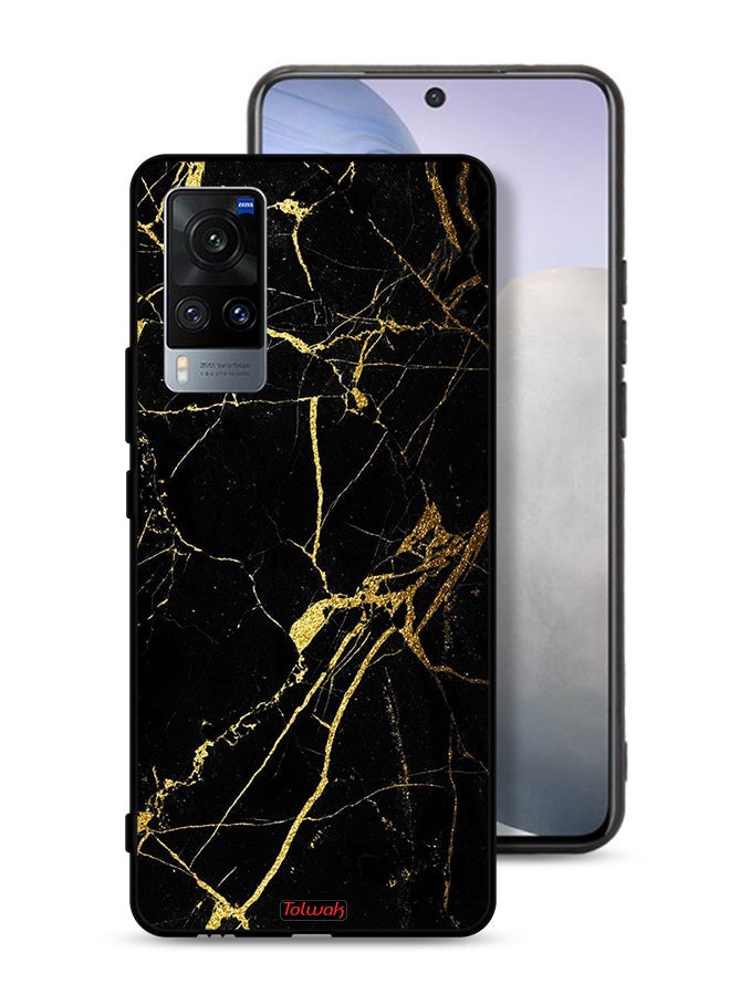 Tolwak Vivo X60 Protective Case Cover Crack Marble - Image 1