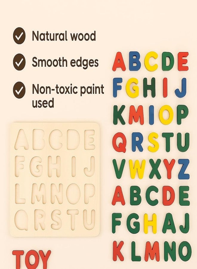 Fun4you Wooden Alphabet Puzzle Board A to Z | Educational Learning Toy for Kids | Uppercase Letter Recognition, Fine Motor Skills & Early Learning Montessori Toy for Toddlers & Preschoolers - Image 5