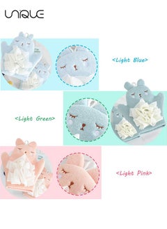 Unique 3Pcs Baby Bath Gloves - Bath Ball Gloves - Sponge Brush Bath Silk Gloves - Toddler Bath Gloves - Baby Bath Gloves Cleansing Scrub Mitt（Pink+Blue+Green）  - Image 2
