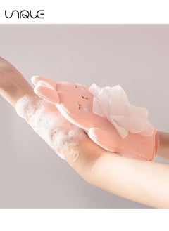 Unique 3Pcs Baby Bath Gloves - Bath Ball Gloves - Sponge Brush Bath Silk Gloves - Toddler Bath Gloves - Baby Bath Gloves Cleansing Scrub Mitt（Pink+Blue+Green）  - Image 3
