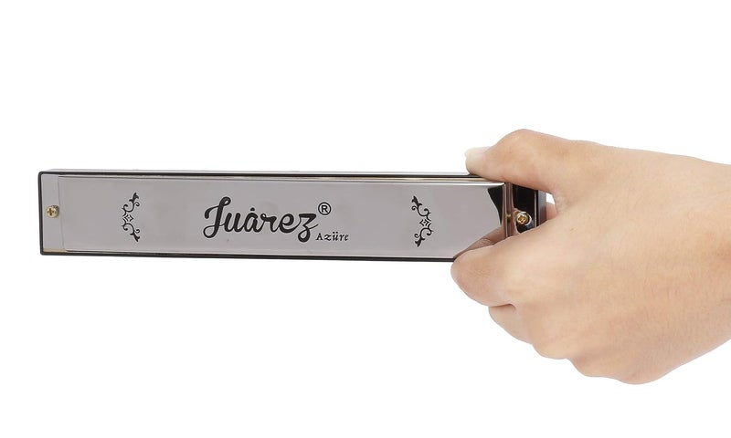 Juarez JRZ24H 24 Holes Harmonica Key Of C Scale | Mouth Organ | Cover - Stainless Iron | Comb - Abs | Reed – Aluminum Silver - Image 3