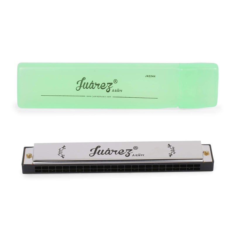 Juarez JRZ24H 24 Holes Harmonica Key Of C Scale | Mouth Organ | Cover - Stainless Iron | Comb - Abs | Reed – Aluminum Silver - Image 5