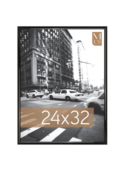 MCS Trendsetter 24x32 Poster Frame Black HighGloss Vertical  Horizontal Wall Hanging Large Picture Frame for Photos Posters  Art Prints 1Pack