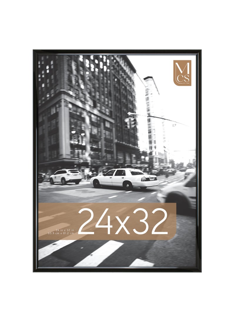 MCS MCS Trendsetter 24x32 Poster Frame Black HighGloss Vertical  Horizontal Wall Hanging Large Picture Frame for Photos Posters  Art Prints 1Pack 