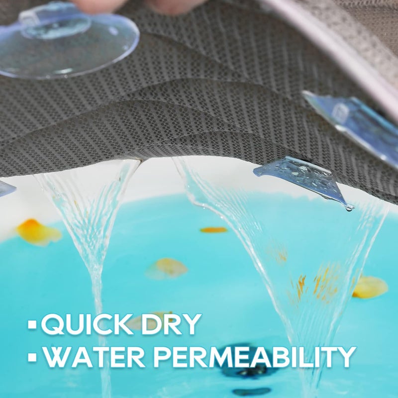 OMYSTYLE Full Body Bath Pillow, Bath Pillows for tub with Mesh Washing Bag & 21 Non-Slip Suction Cups, Spa Bathtub for Head Neck Shoulder and Back Support - 5D Air Mesh & Quick Drying | Gray - Image 4