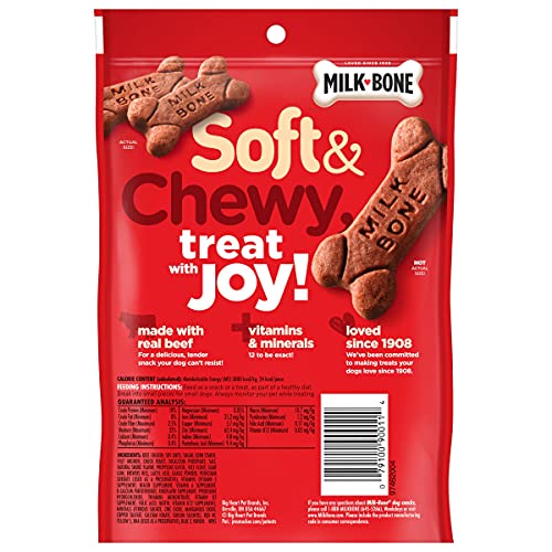 Milk-Bone Soft & Chewy Dog Treats, Beef & Filet Mignon Recipe, 5.6 Ounce (Pack of 10) Made with Real Chuck Roast - Image 3