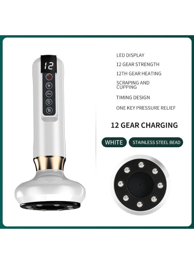 Electric Cupping & Gua Sha Massager with Heating Function, 12 Suction Levels Smart Negative Pressure Massage Device, Wireless Full Body Deep Tissue Massager for Muscle Relaxation, Abdomen, Back, Legs and Neck Care - Image 2