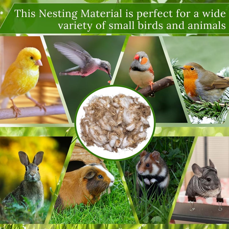 slivche Mix Bird Nesting Filler - Hummingbird Nesters Bird Nesting Material for Wild Birds Wrens Finches - Image 3