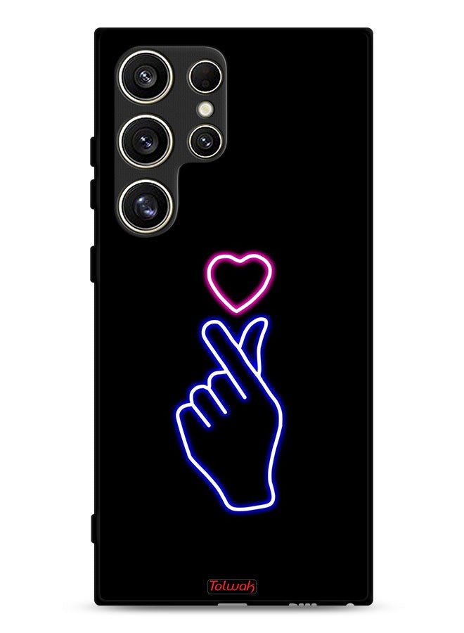 Tolwak Samsung Galaxy S24 Ultra 5G Protective Case Cover Snap Heart Art - Image 1