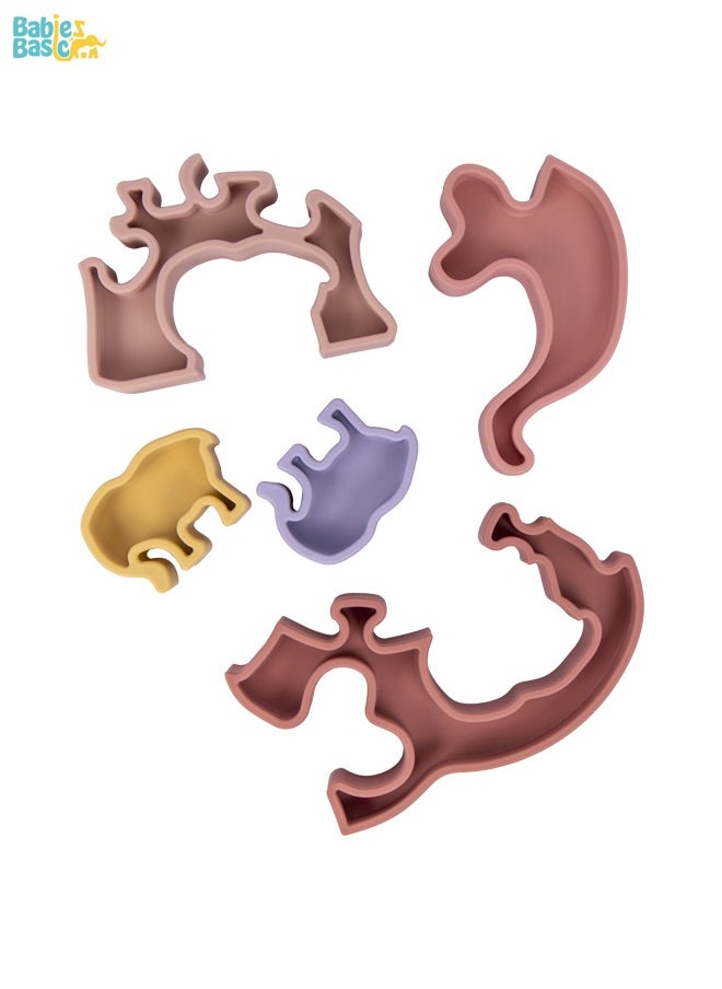 Babies Basic Silicone Stacking Toy For Babies/Kids, Elephant Shape, Bpa Free 100% Safe - Elephant  - Image 2