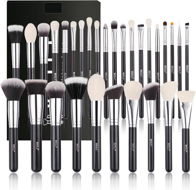 BEILI Makeup Brushes, Make Up Brush Set Professional, 30 PC Natural Goat Hair Makeup Brush Foundation Face Powder Blush Eyeshadow Brushes Concealers Eye Make Up Brush Set - Image 1