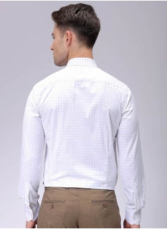 The Indian Garage Co Men Slim Fit Checkered Full Sleeves Cutaway Collar Formal Shirt  - Image 2