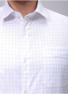 The Indian Garage Co Men Slim Fit Checkered Full Sleeves Cutaway Collar Formal Shirt  - Image 5