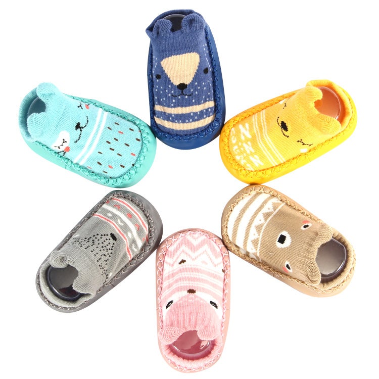Children's Non-Slip Cartoon Floor Socks – Combed Cotton Baby Toddler Shoes - Image 2