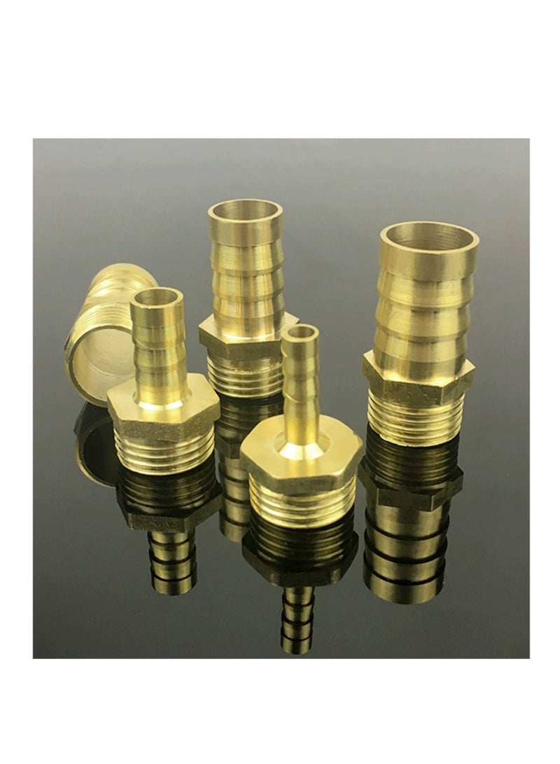 GA Brass Male Hose Nipple, BSPT External Thread,  Hose Nozzle, Copper heavy duty  copper  Style Fitting(2 pcs set) Male 3/4 inch*19mm - Image 3