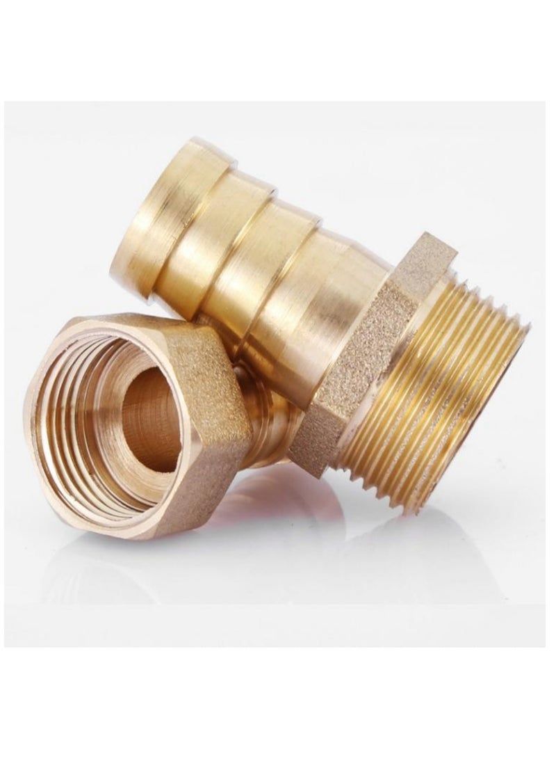 GA Brass Male Hose Nipple, BSPT External Thread,  Hose Nozzle, Copper heavy duty  copper  Style Fitting(2 pcs set) Male 3/4 inch*19mm - Image 1