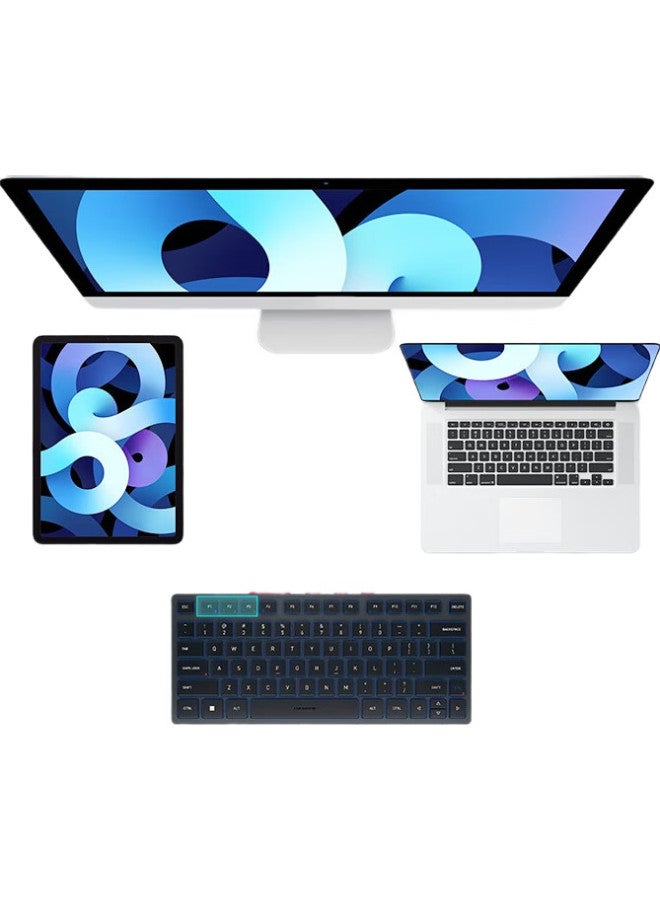 Cherry Kw7100 Mini Compact And Slim, Business Office Home Use, Portable Keyboard, Bluetooth Quiet Keyboard With Three-Port Connection, Thin Film Keyboard In Milk White - Image 1