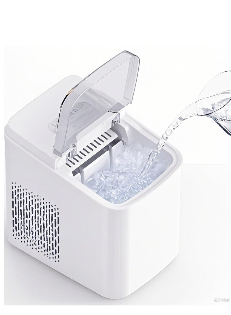 showkah Portable Ice Making Machine Self-Cleaning Ice Maker with Basket & Scoop Countertop Ice Machine, 1.5L Ice Maker - Image 1