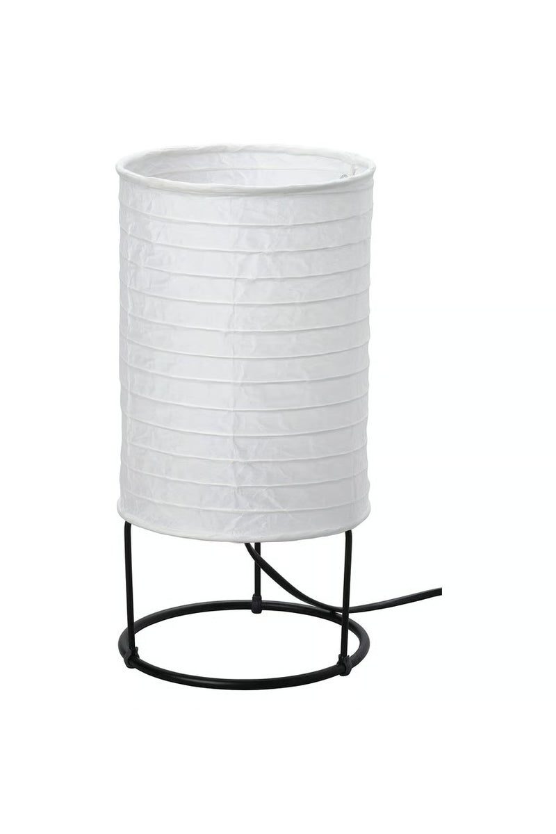 Selecto Hub Modern Table Lamp, Steel Frame, Rice Paper Shade, 8.6 W, Shade Diameter 15 cm, Height 29 cm, White/black - Image 2