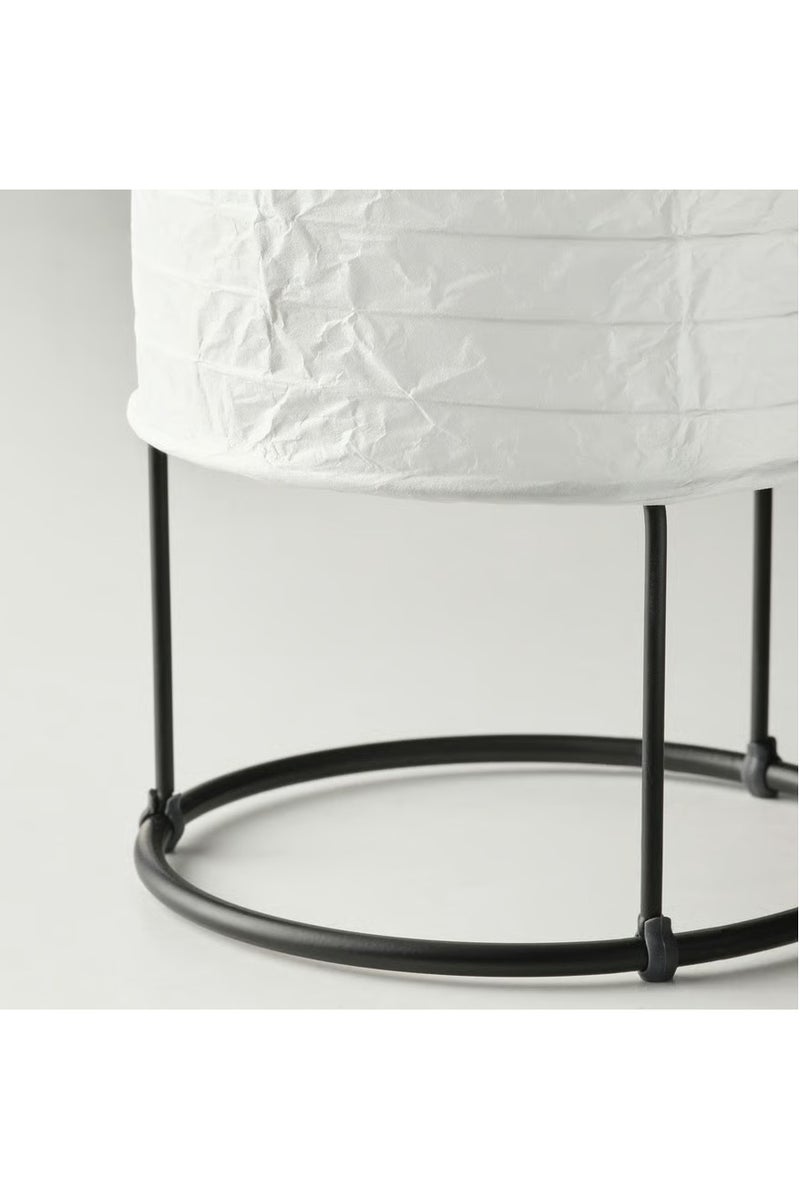 Selecto Hub Modern Table Lamp, Steel Frame, Rice Paper Shade, 8.6 W, Shade Diameter 15 cm, Height 29 cm, White/black - Image 4