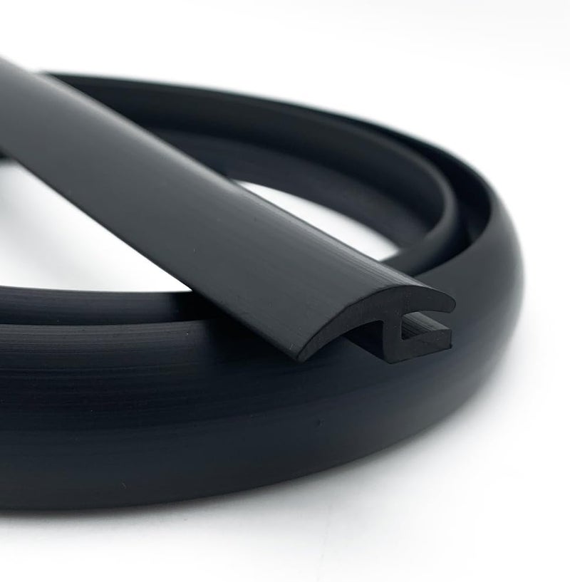 PACIXU Car Front Windshield Rubber Seal Strip, Windshield Weather Stripping, Molding Trim Strips for Most Cars Trucks RV SUVs, 20Ft, Black - Image 1