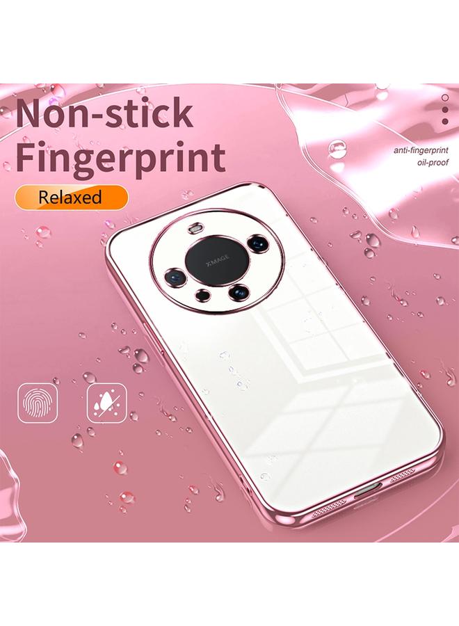 اس-توب جراب لهاتف Huawei Mate 60 Pro / 60 Pro+ جراب هاتف شفاف مطلي بفتحة دقيقة - Image 4